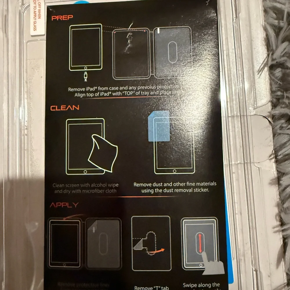Black Glass Screen Protector for iPad Mini 4 - Black